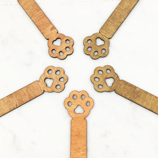Personalised Wooden Paw Bookmark (Made in Singapore)
