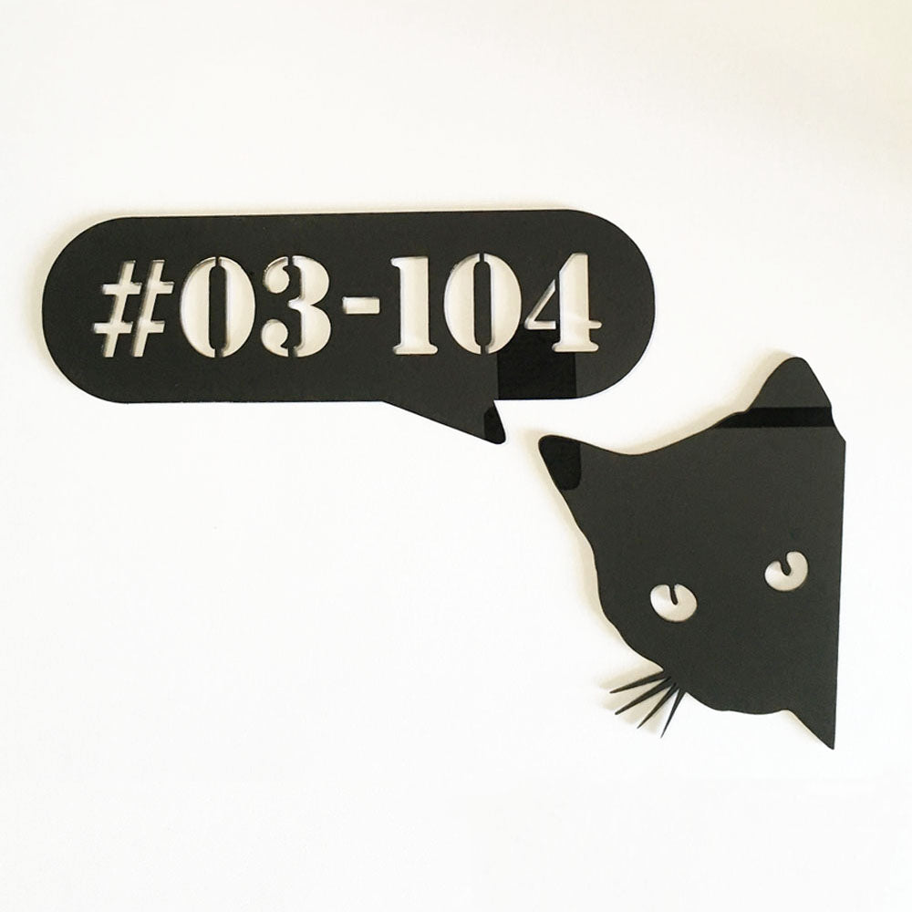 1 Cat Speech Bubble - Unit Number