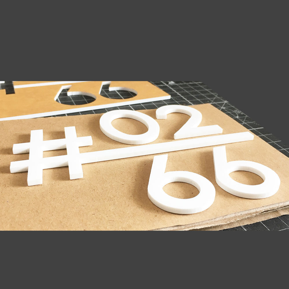 14cm - HT1 - Unit Number (Gloss White)