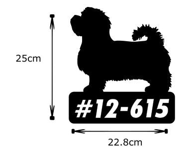 Maltese - Dog Shape Unit Number