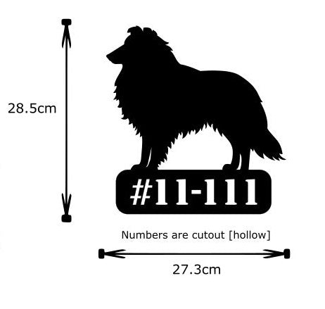 28.5cm - Shetland Sheepdog - Dog Shape Unit Number