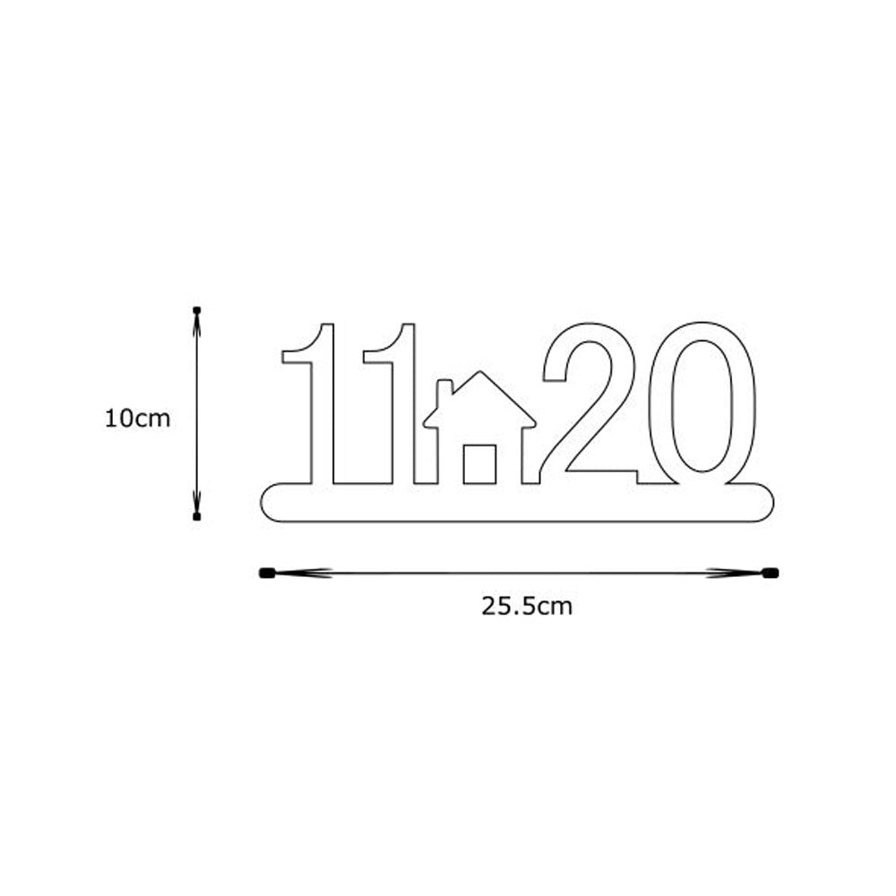 Small House 25.5cm x 10cm - Unit Number