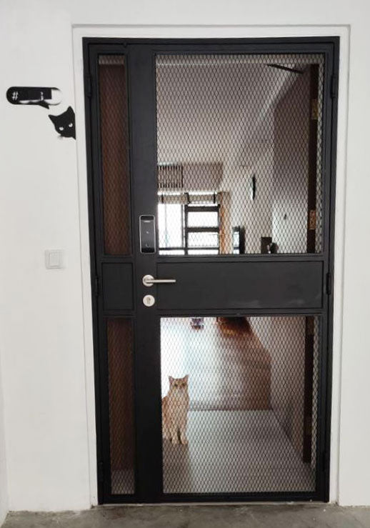 1 Cat Speech Bubble (Matte Black) - Unit Number