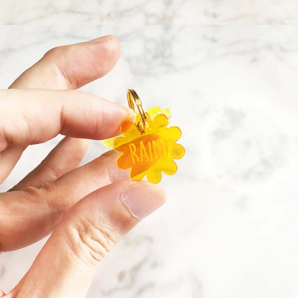 Double Flower - Acrylic Tag