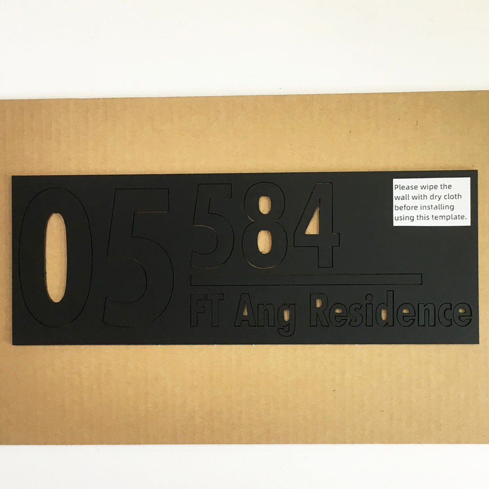 30cm - TEXT (Matte Black) - Unit Number