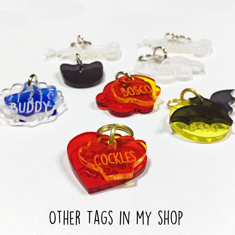 Shark & Waves - Acrylic Tag