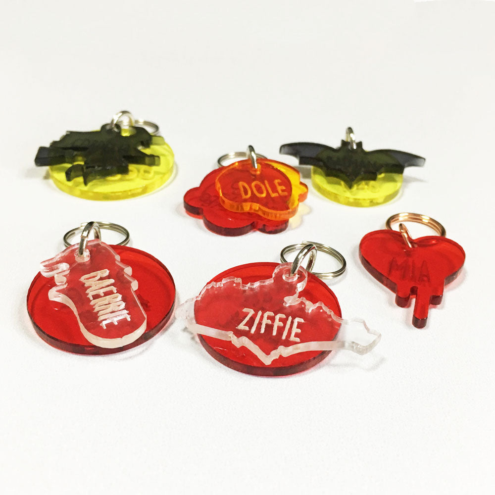 Bat & Moon - Acrylic Tag