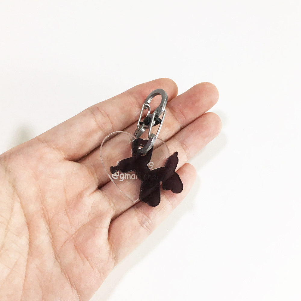 Balloon Dog & Heart (Double) - Acrylic Tag