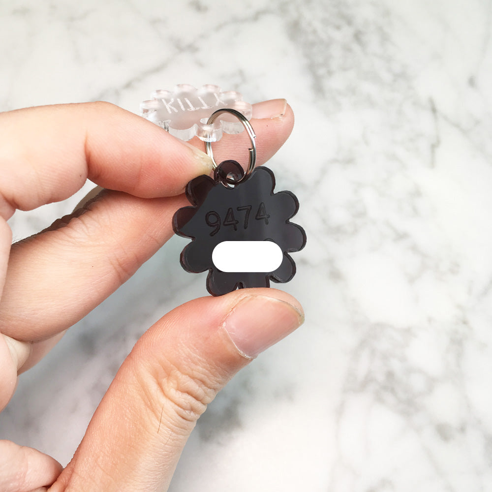 Double Flower - Acrylic Tag