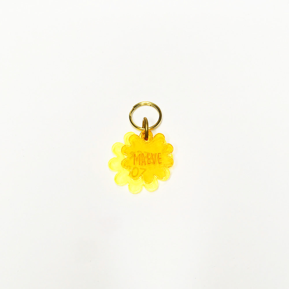Double Flower - Acrylic Tag