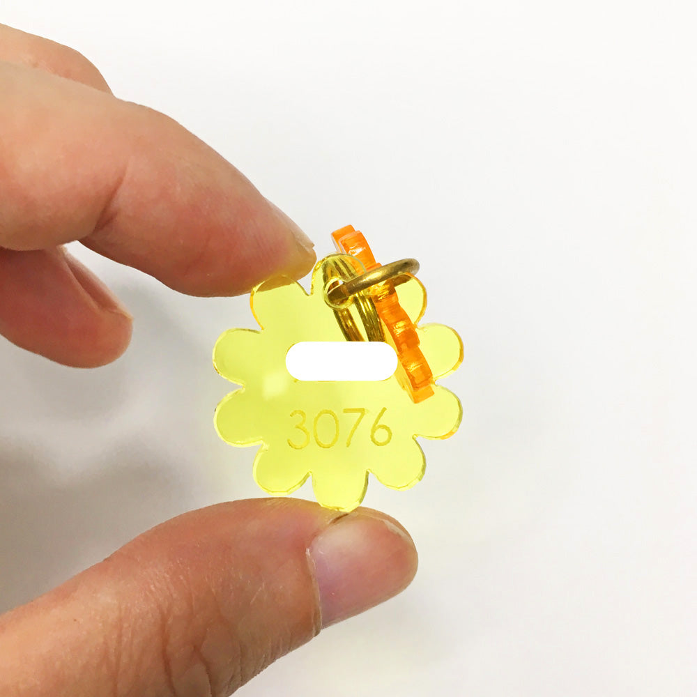 Double Flower - Acrylic Tag