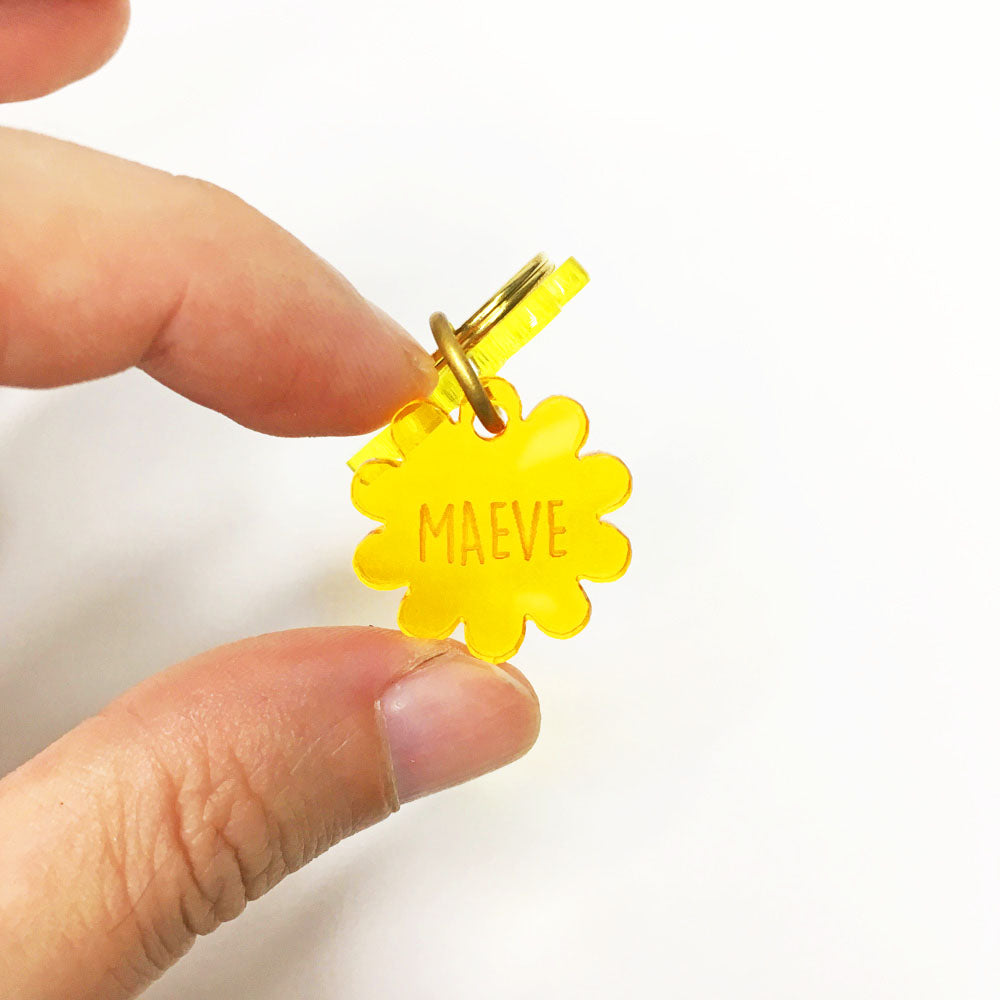 Double Flower - Acrylic Tag