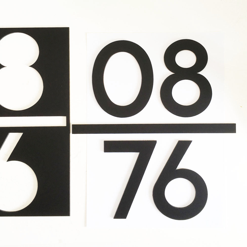 25cm - SP - Unit Number (Matte Black)