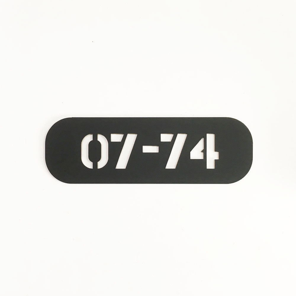 25cm - Stencil (Matte Black) - Unit Number