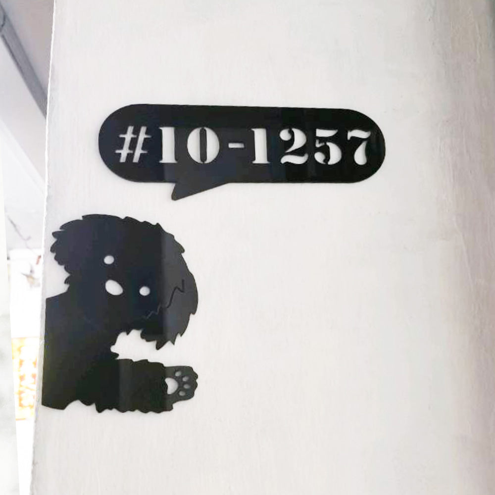 29cm - Poodle Speech Bubble (Big) - Unit Number