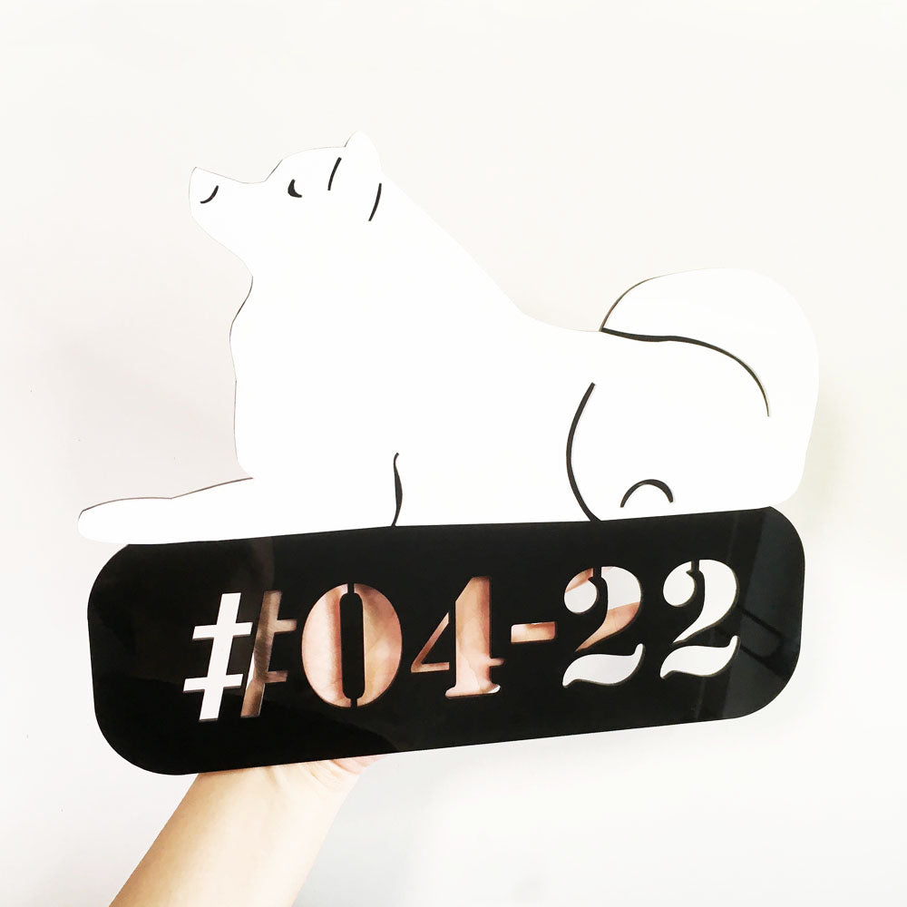 29cm - Samoyed - Dog Shape Unit Number