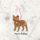 Wooden Dog Silhouette Ornament (Rustic Brown) - Avaloncraftsg