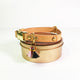 Natural - Henbury Leather Dog Collar (Gold)