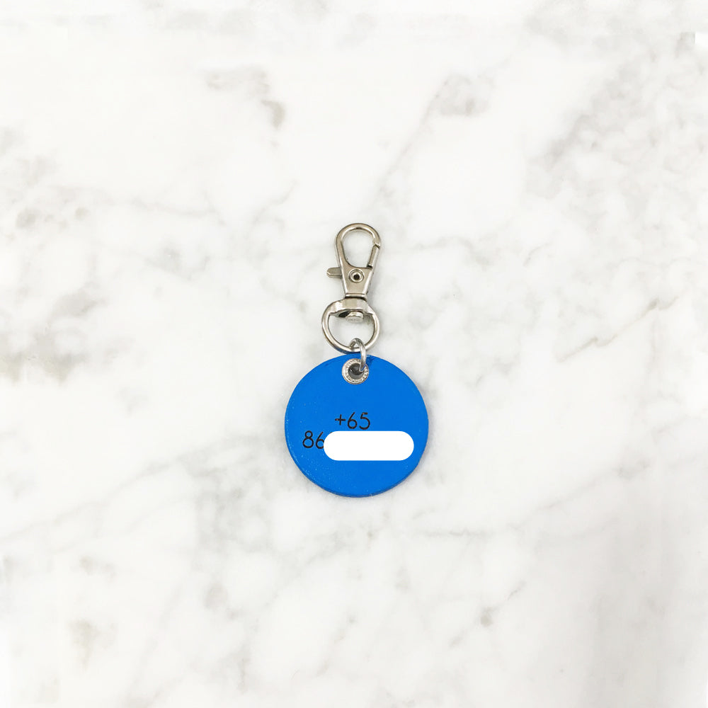 Light Blue - 3cm Round Pet Tag - Avaloncraftsg