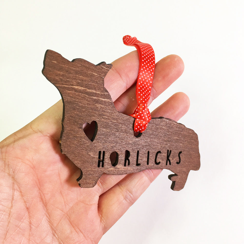 Corgi - Wooden Dog Ornament