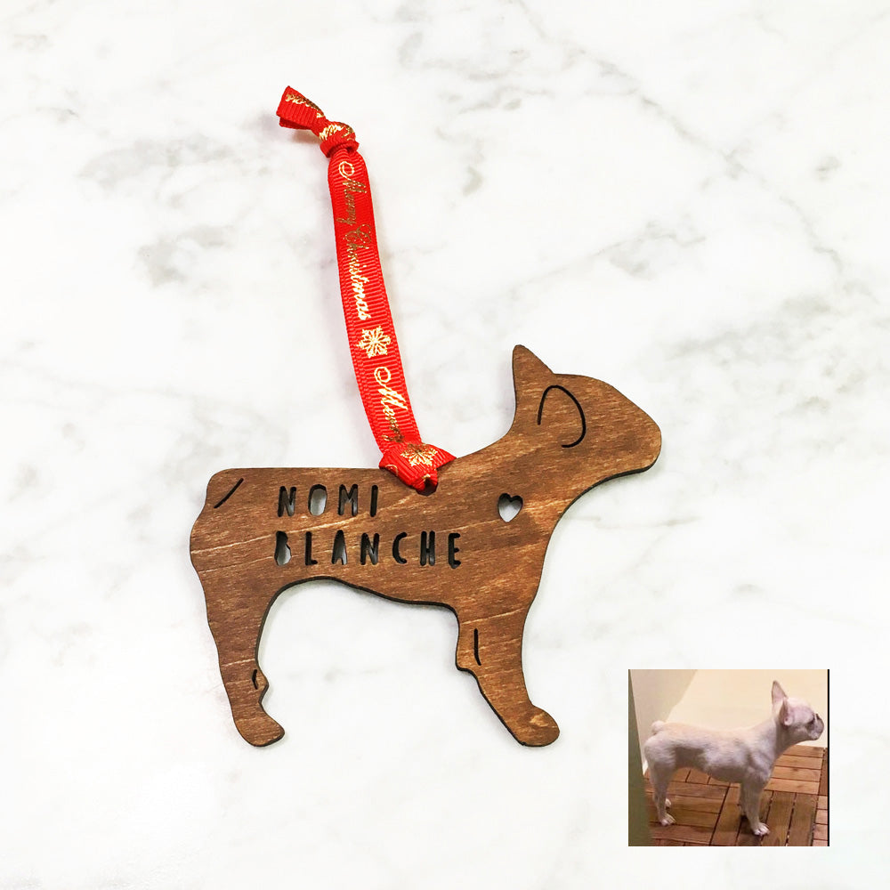 French Bulldog - Wooden Dog Ornament