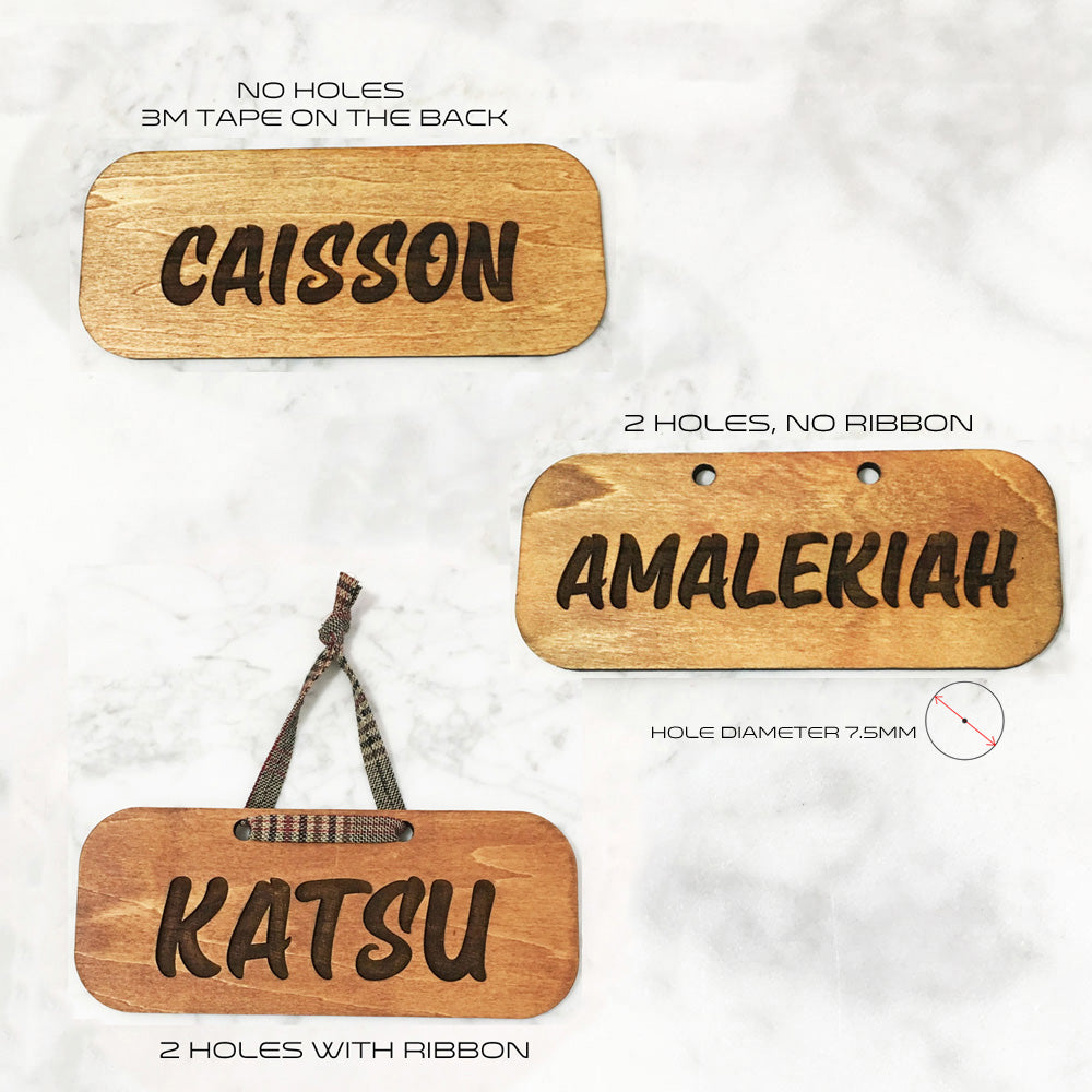 Wooden Name Plaque (Standard)