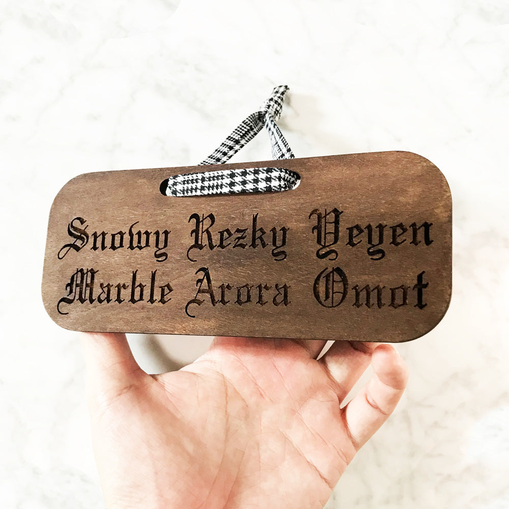 Old English - Wooden Name Plaque (Standard)