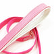 Leather/Webbing Dog Leash - Pink & White