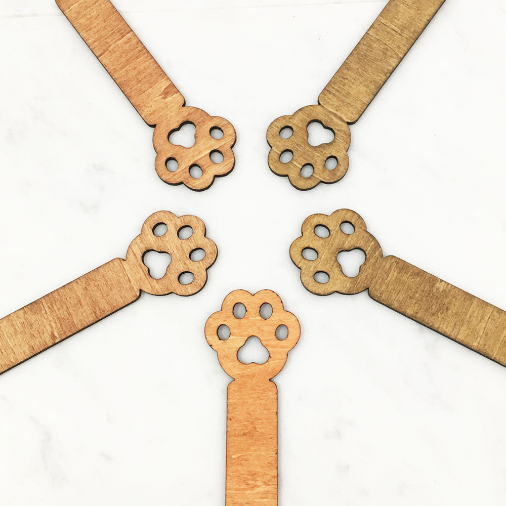 Personalised Wooden Paw Bookmark (Made in Singapore)