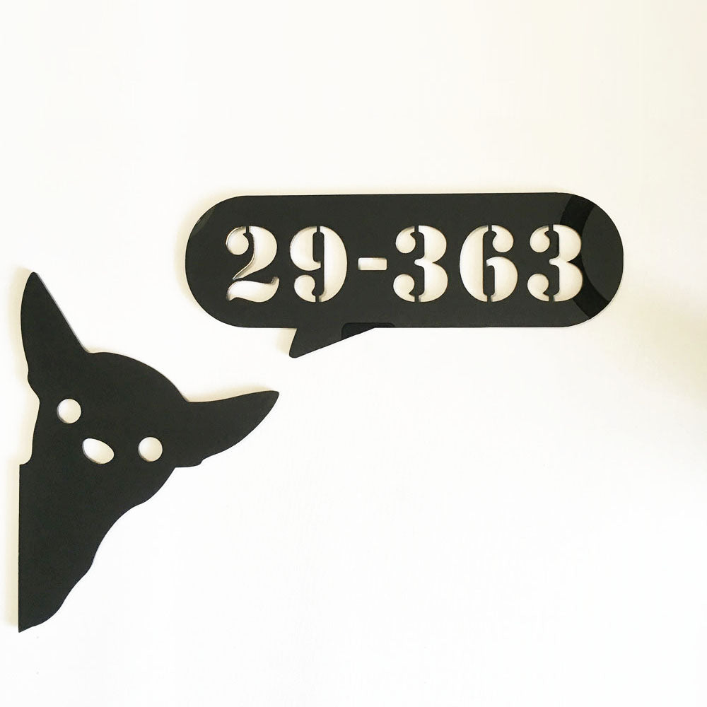 Chihuahua Speech Bubble - Unit Number