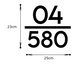 25cm - SP - Unit Number (Matte Black)