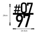 29cm x 25cm - MN - BS - Unit Number (Matte Black)