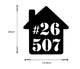 25cm x 24cm - House Shape - Unit Number