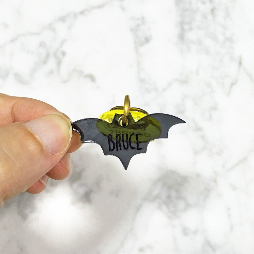 Bat & Moon - Acrylic Tag