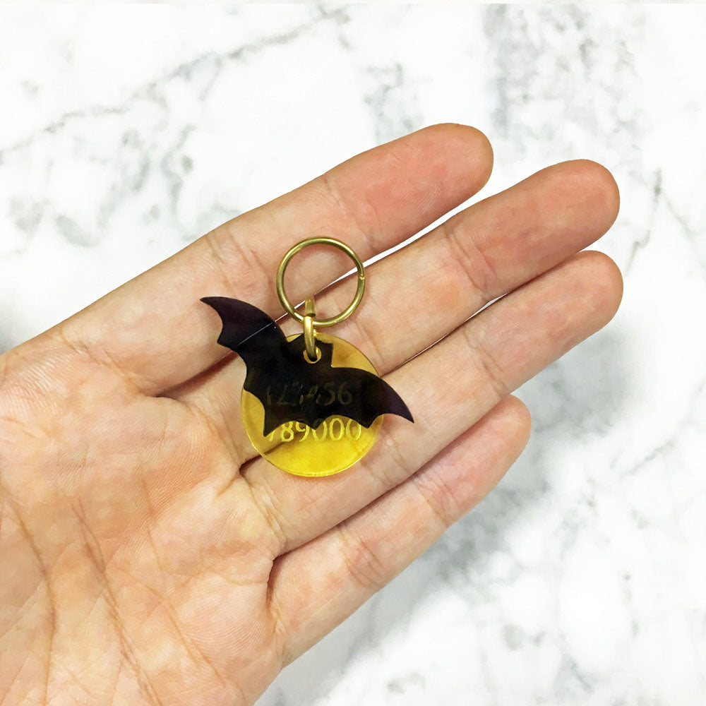 Bat & Moon - Acrylic Tag