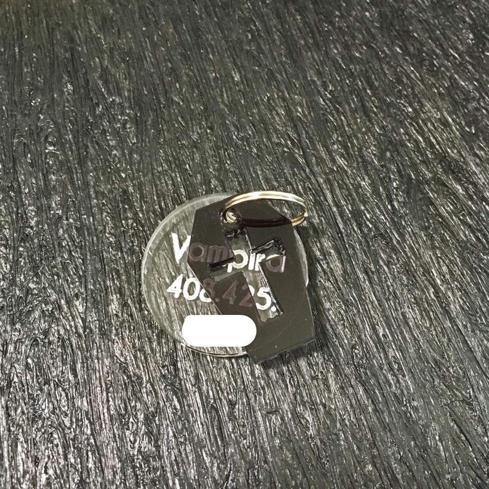 Coffin Cross - Acrylic Tag