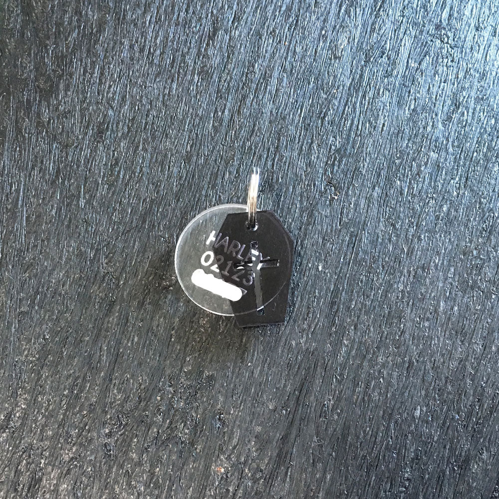 Coffin Cross - Acrylic Tag