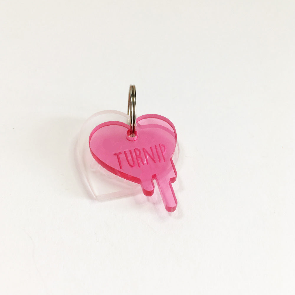 Double Heart Melt - Acrylic Tag