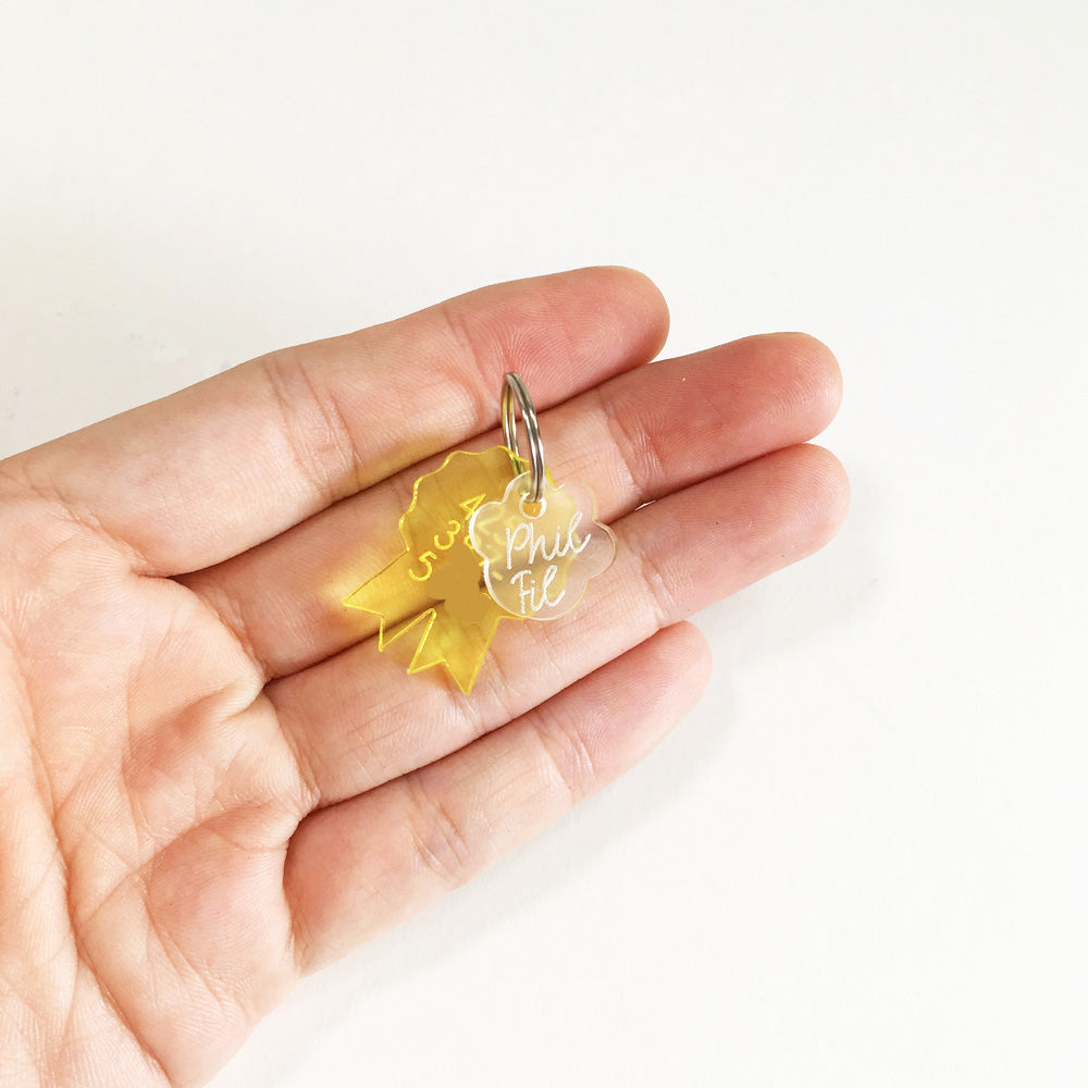 Rosette Mini (PAW) - Acrylic Tag