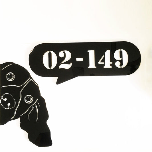 Beagle Peek  - Dog Shape Unit Number