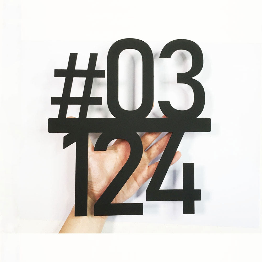 29cm x 25cm - MN - BS - Unit Number (Matte Black)