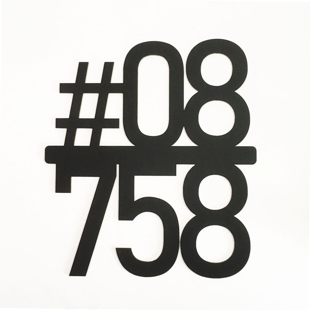 29cm x 25cm - MN - BS - Unit Number (Matte Black)