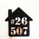 25cm x 24cm - House Shape - Unit Number