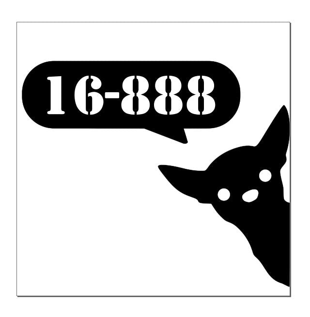 Chihuahua Speech Bubble - Unit Number