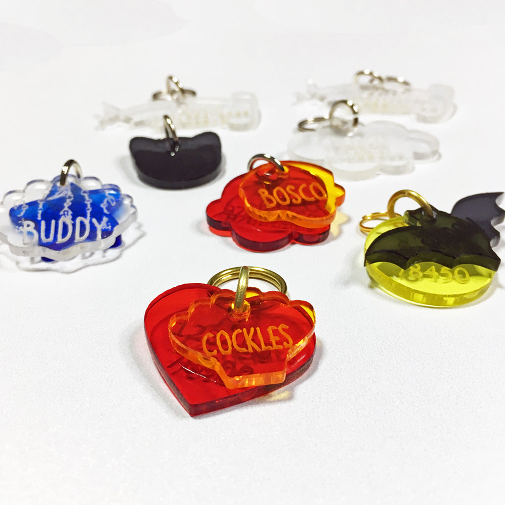 Double Cloud 3cm - Acrylic Tag