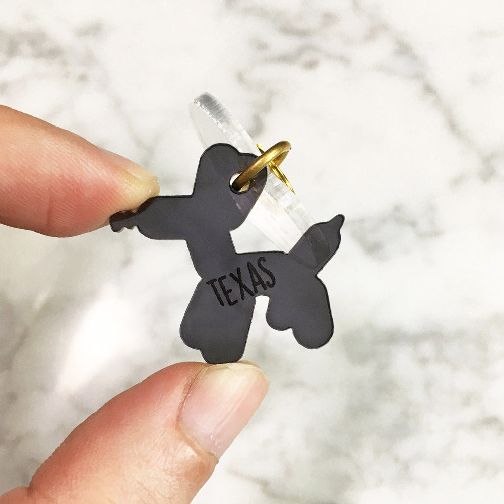 Balloon Dog & Heart (Double) - Acrylic Tag