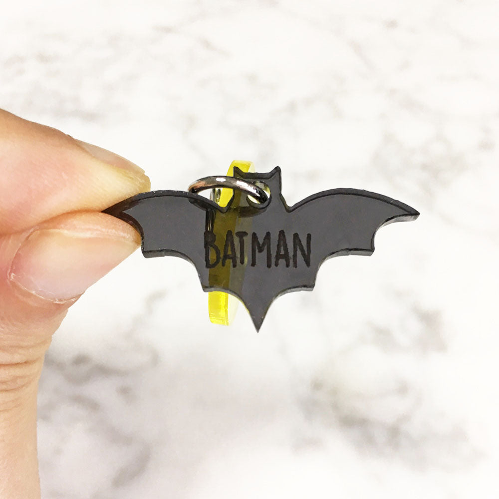Bat & Moon - Acrylic Tag