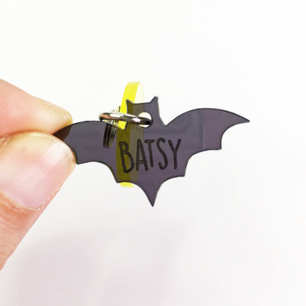 Bat & Moon - Acrylic Tag