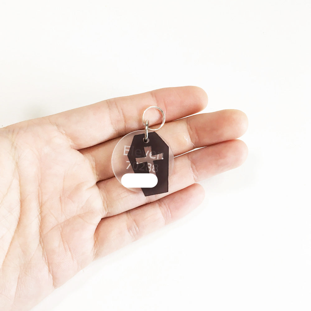 Coffin Cross - Acrylic Tag