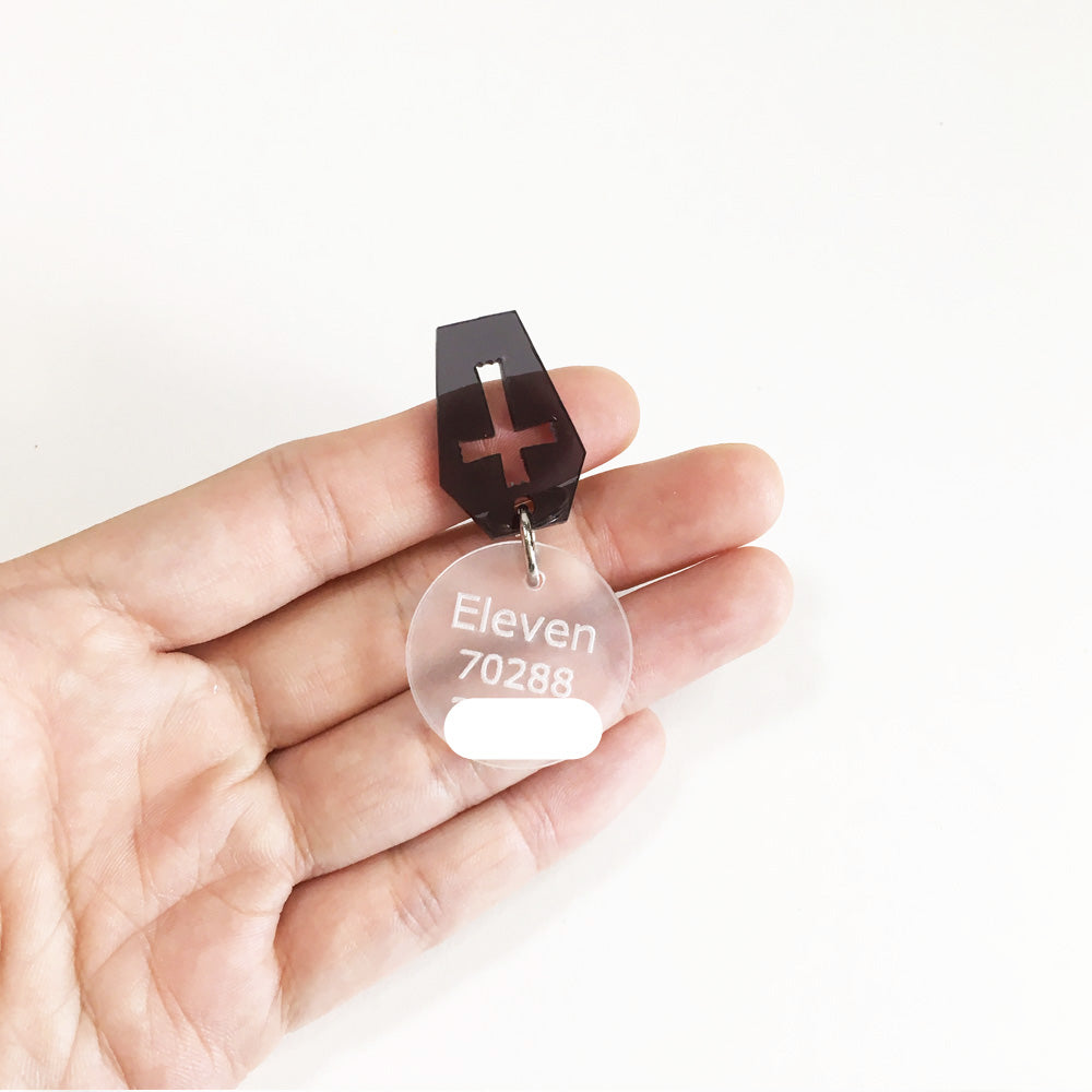 Coffin Cross - Acrylic Tag